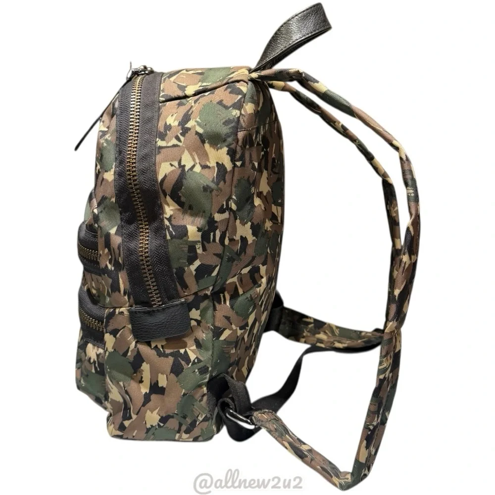 Marc Jacobs Green and Brown Camouflage Backpack